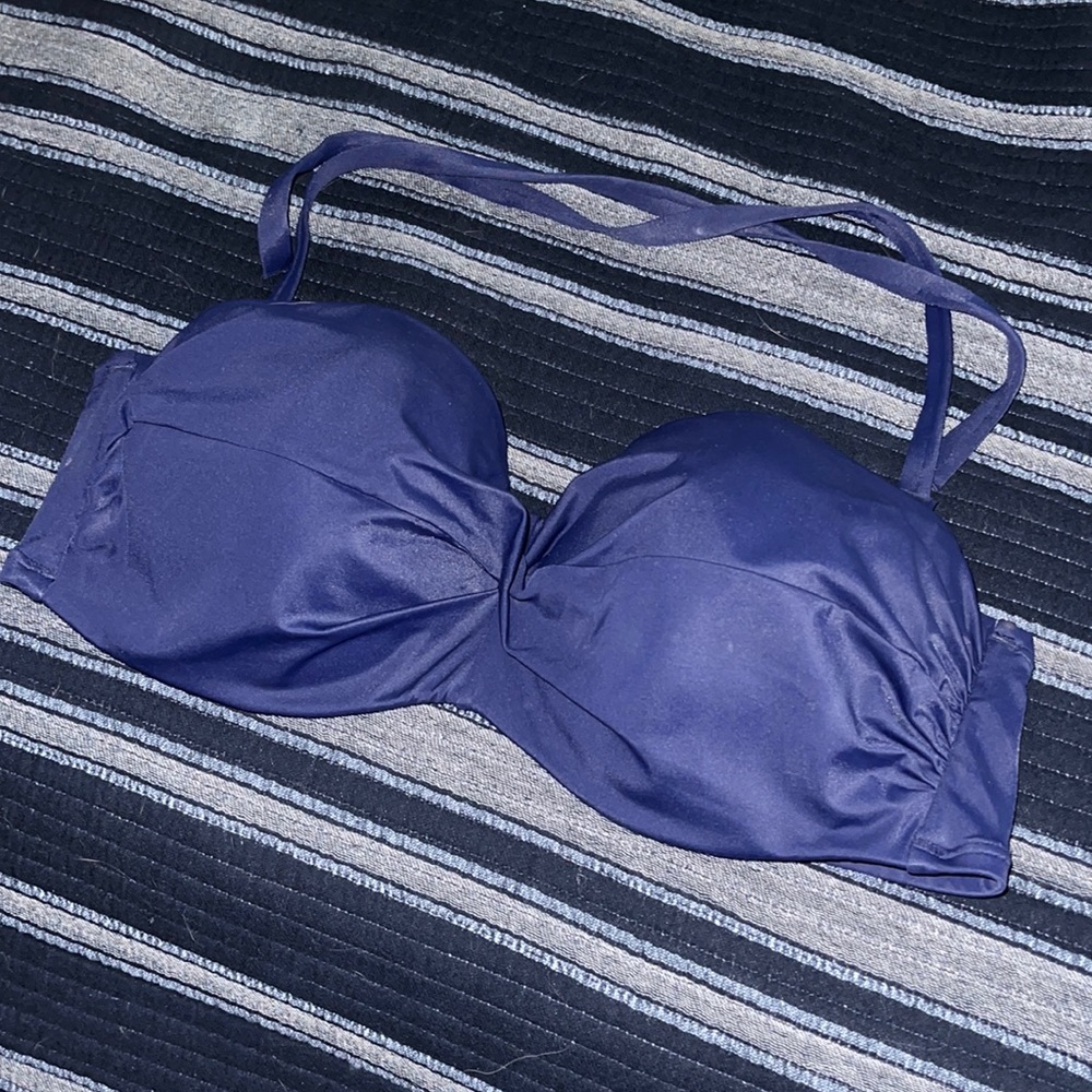 victoria’s secret navy blue bikini top